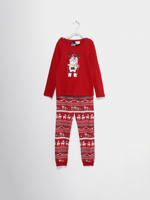 Піжама H&M модель 0744355_червоний комб. Фото