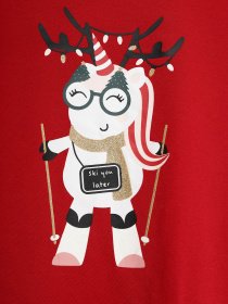 Лонгслів H&M модель 07443550_червоний комб. Фото