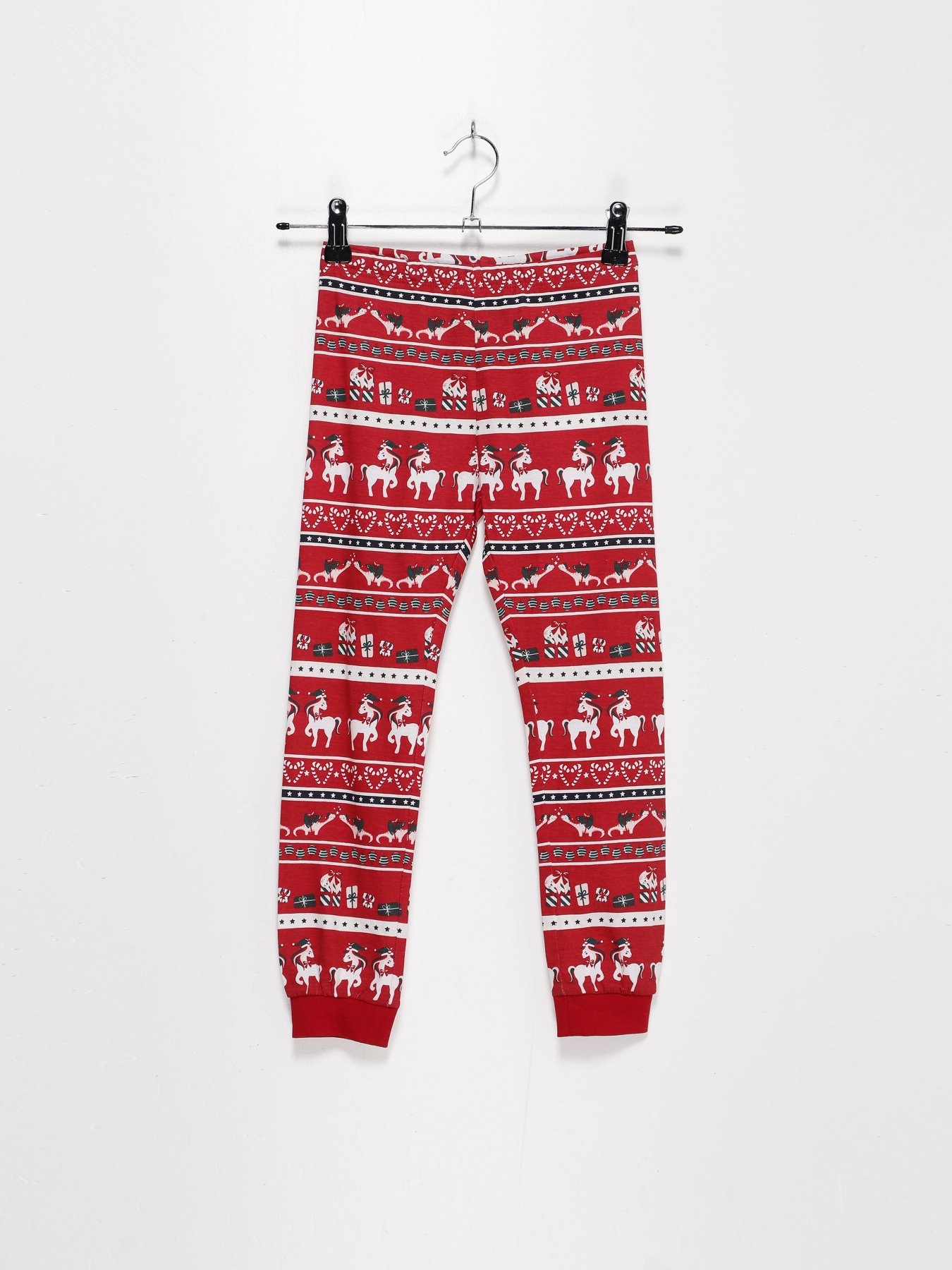 Брюки повседневные H&M модель 07443552_червоний комб. Фото