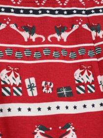 Брюки повседневные H&M модель 07443552_червоний комб. Фото