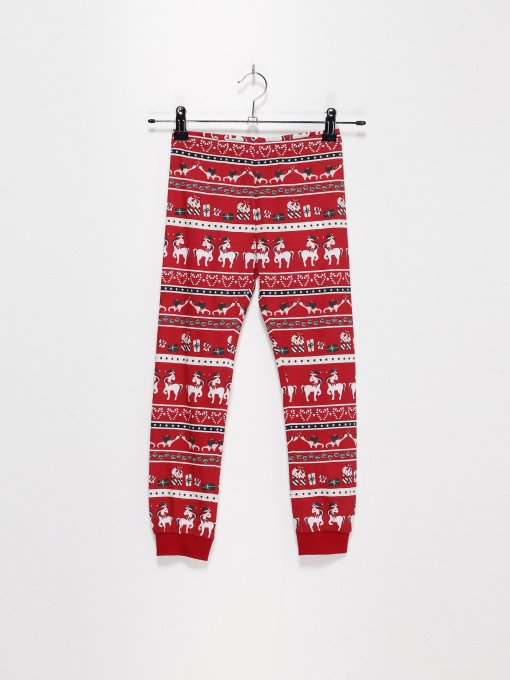 Брюки повседневные H&M модель 07443552_червоний комб. Фото