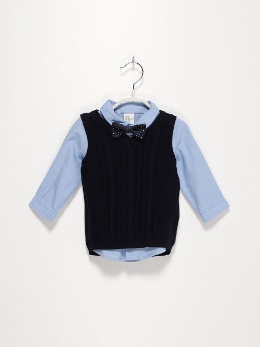 Деловой костюм H&M модель 0746313_синій з т.синім Фото