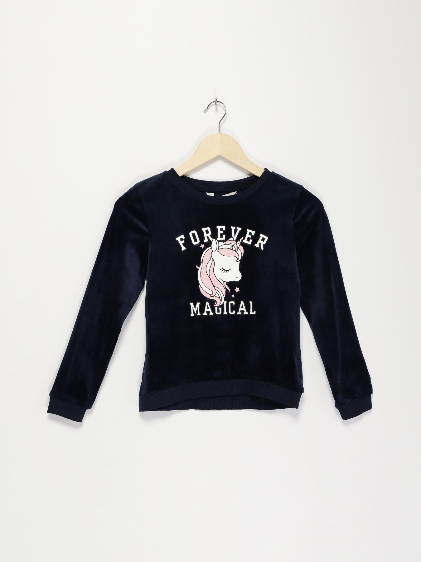 Світшот H&M модель 0749098_т.синій комб. Фото