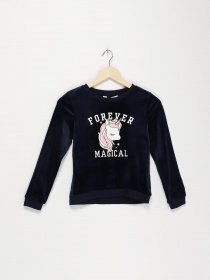 Світшот H&M модель 0749098_т.синій комб. Фото