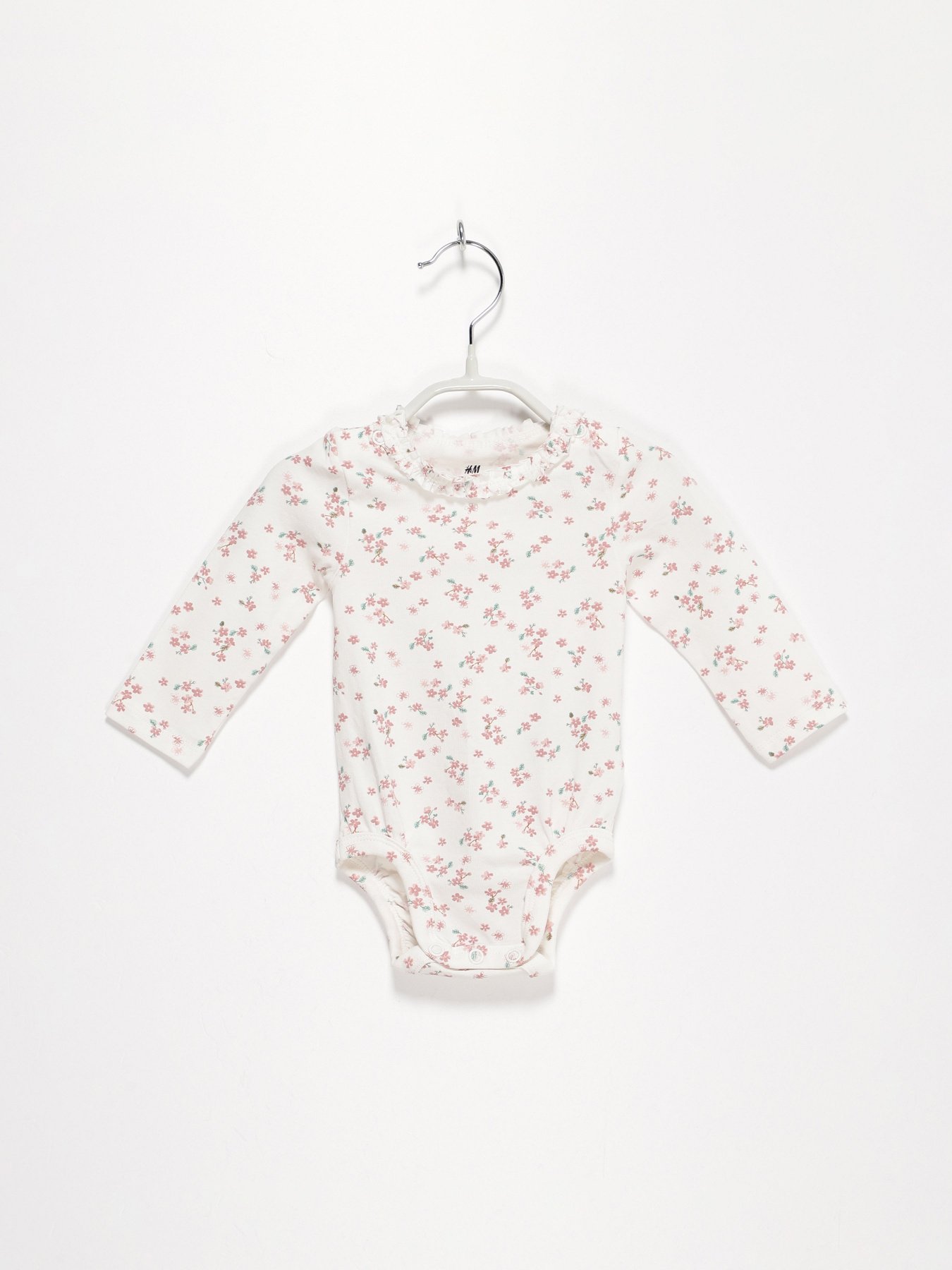 Боди для младенцев H&M модель 0754108_білий комб. Фото