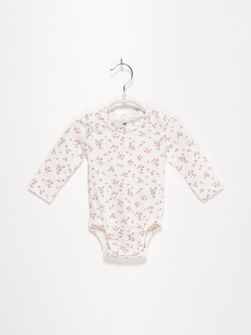 Боди для младенцев H&M модель 0754108_білий комб. Фото
