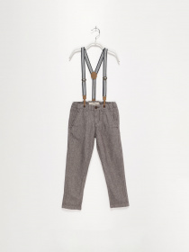 Брюки повседневные H&M модель 0755581_сірий комб. Фото