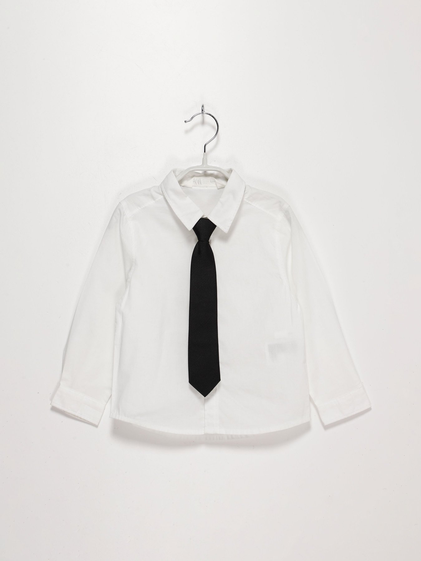 Рубашка H&M модель 07556860_білий з чорним Фото