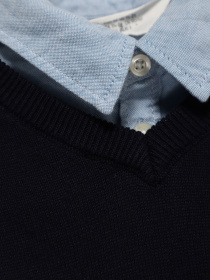 Деловой костюм H&M модель 07557120_синій з т.синім Фото