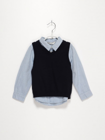 Деловой костюм H&M модель 07557120_синій з т.синім Фото