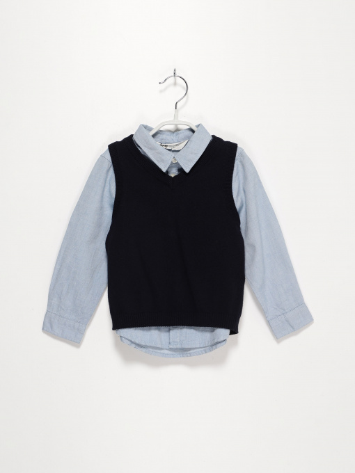 Деловой костюм H&M модель 07557120_синій з т.синім Фото