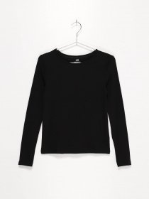 Лонгслив H&M модель 0760143_чорний Лонгслив H&M модель 0760143_чорний Фото