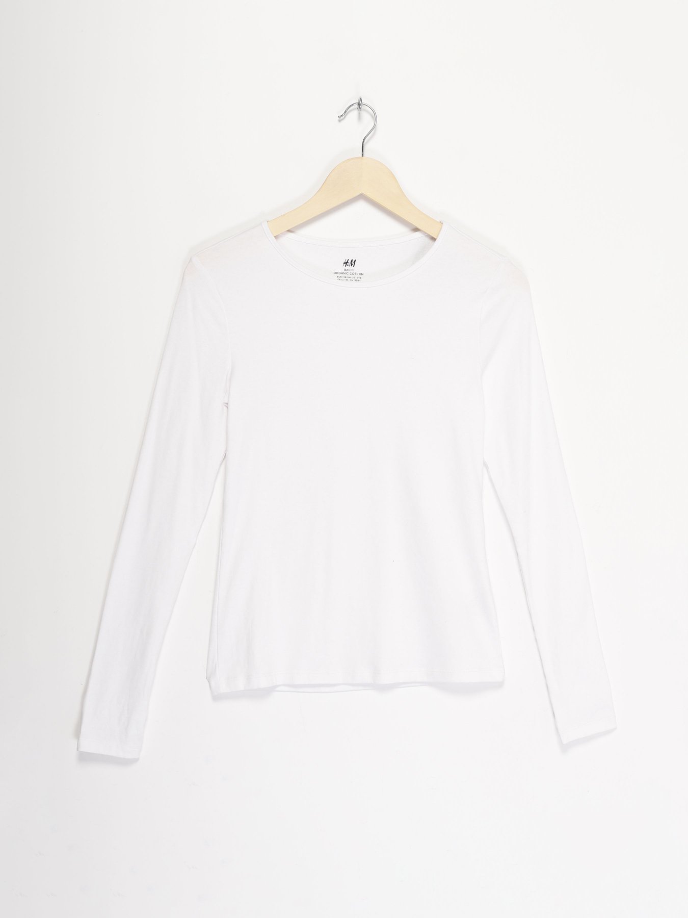 Лонгслив H&M модель 07601431_білий Фото