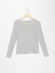 Лонгслив H&M модель 07601431_білий з чорним Фото