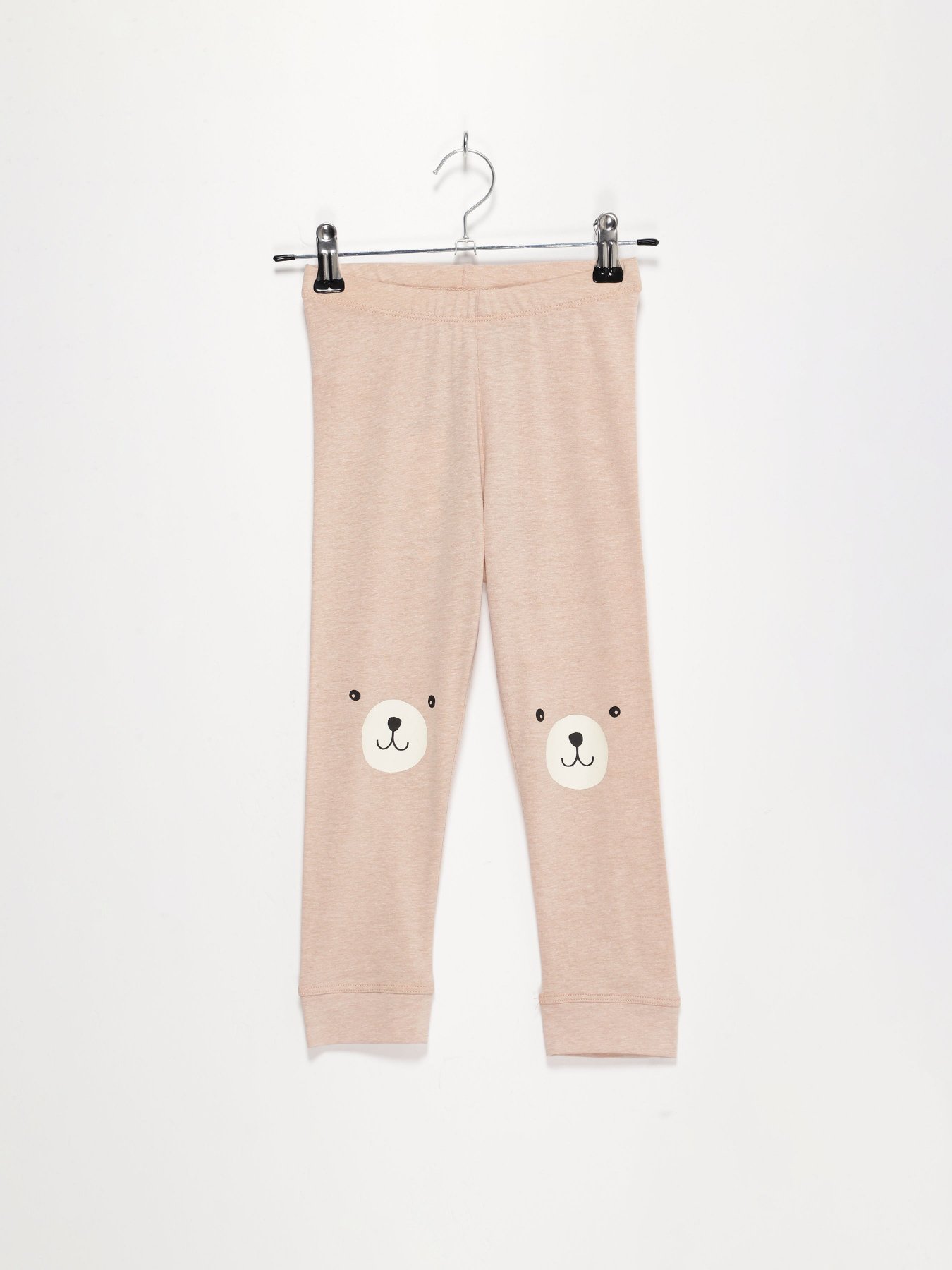 Брюки повседневные H&M модель 0768521_бежевий комб. Фото