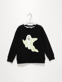 Світшот H&M модель 0777694_чорний комб. Фото