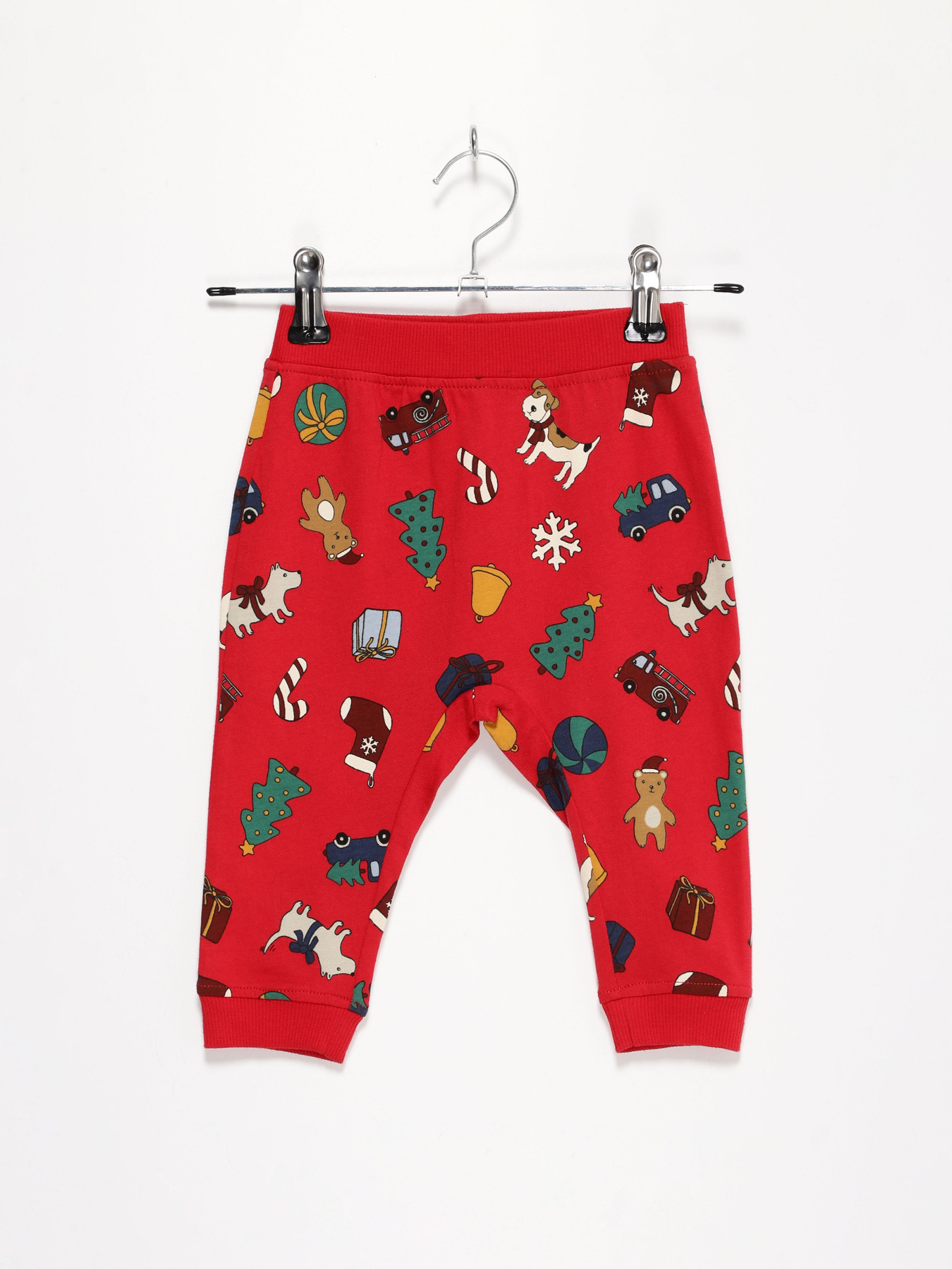 Брюки повседневные H&M модель 07802862_червоний комб. Фото