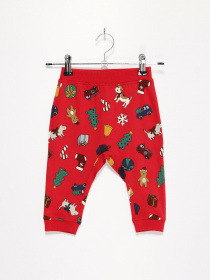 Повсякденні штани H&M модель 07802862_червоний комб. Фото