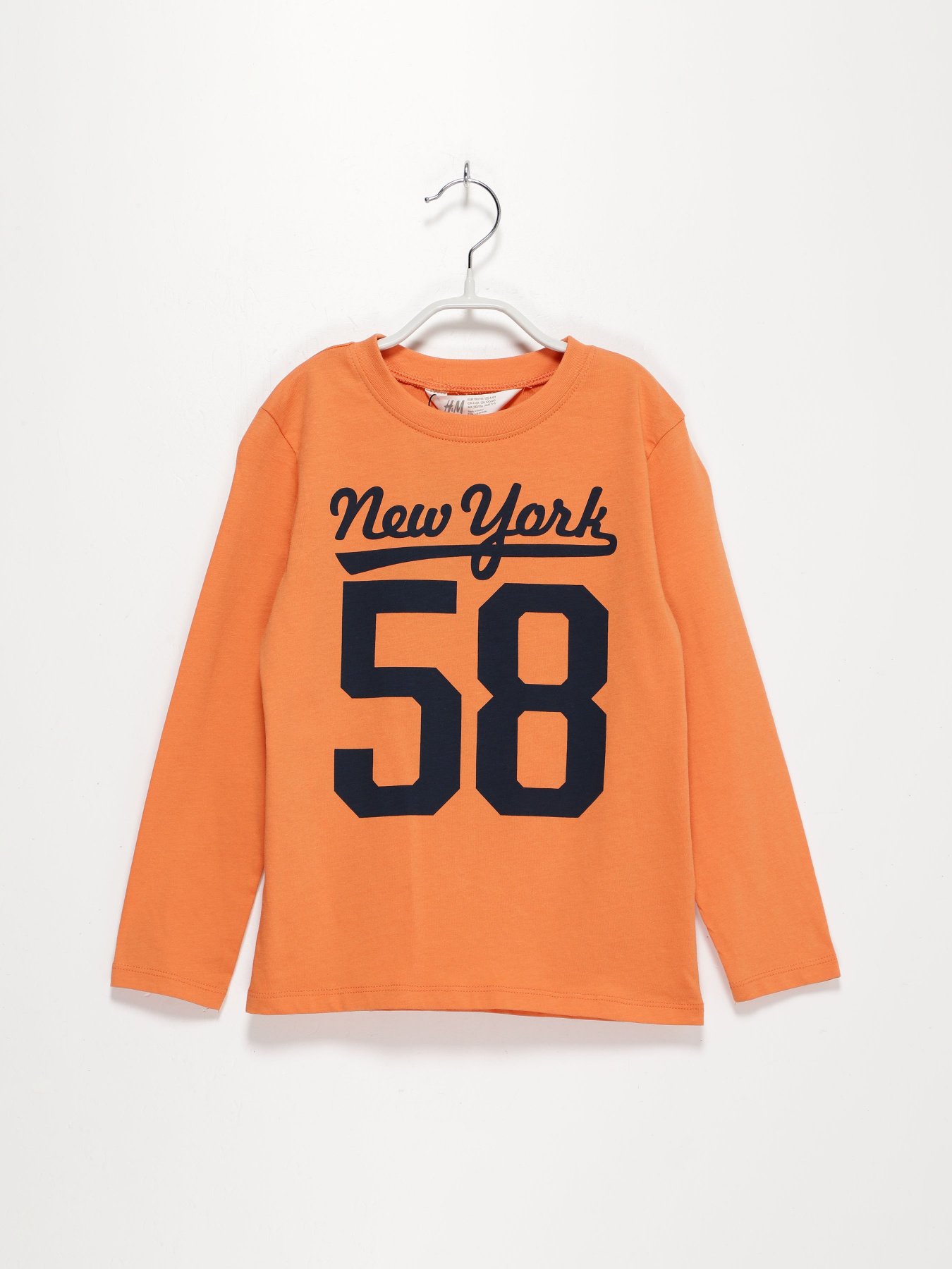 Лонгслив H&M модель 0791496_помаранчевий з т.синім Фото