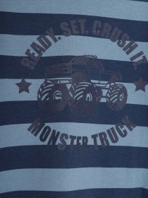 Лонгслив H&M модель 0802077_т.синій комб. Фото