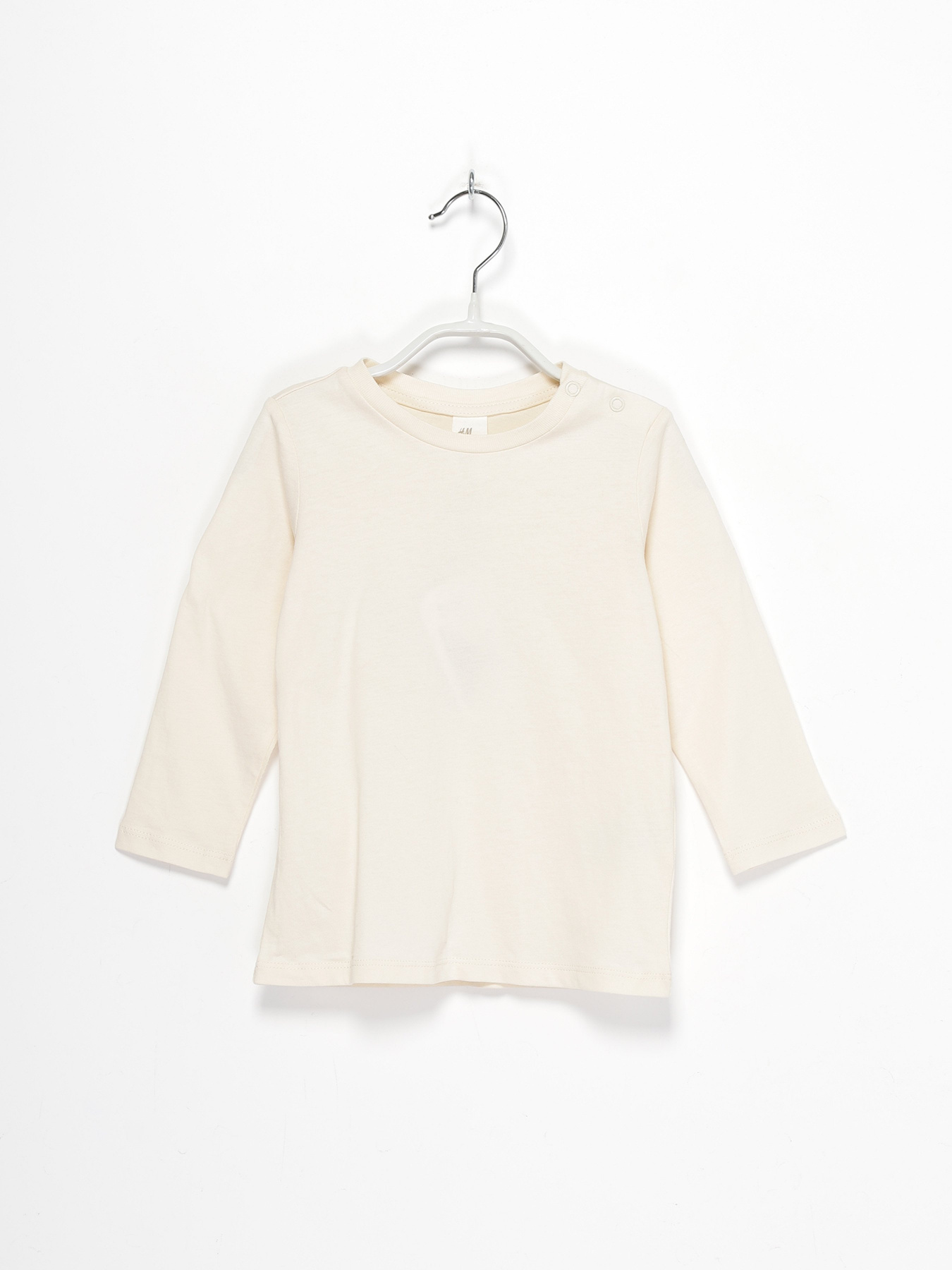 Лонгслив H&M модель 0802286_молочний Фото