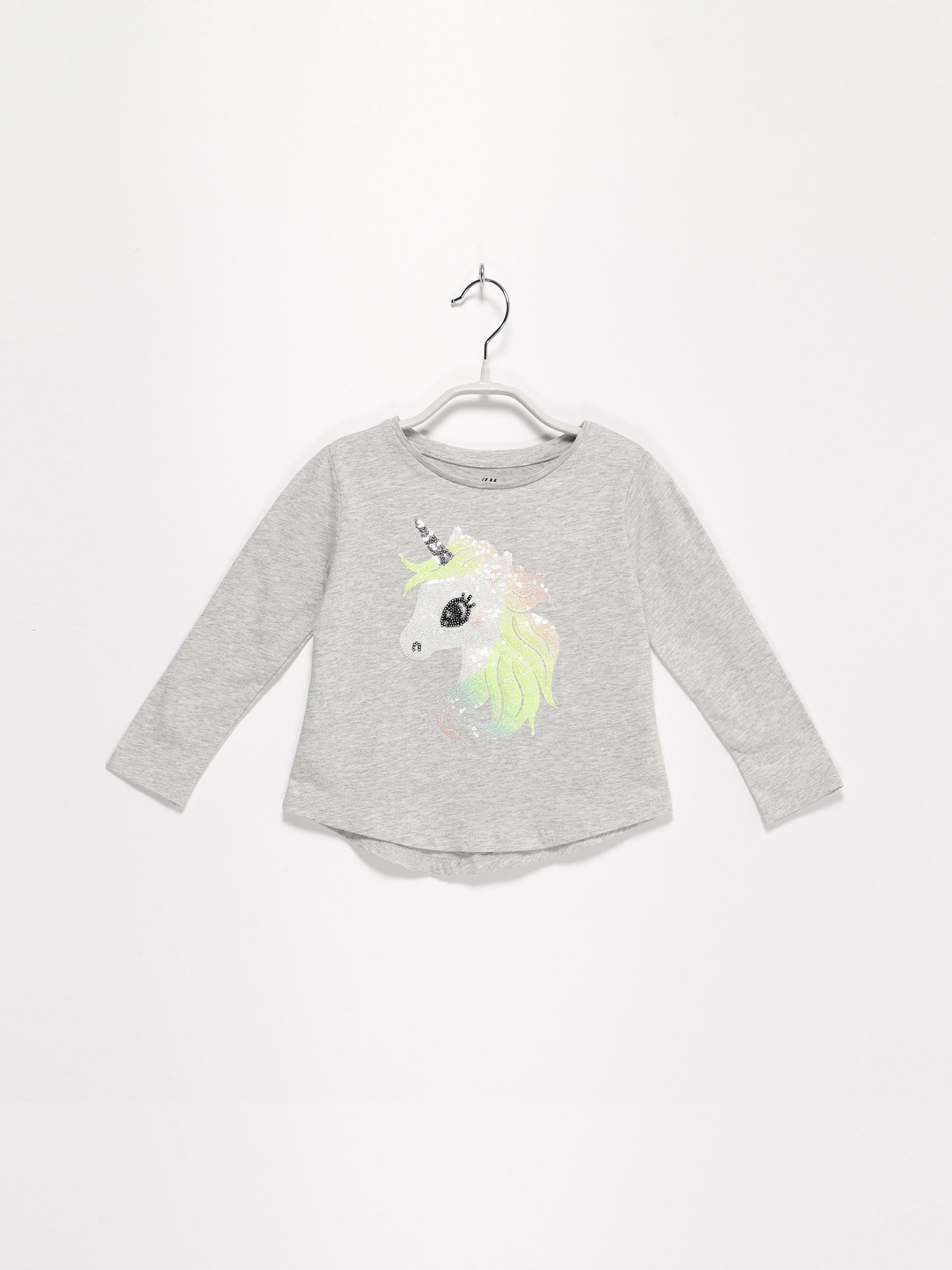 Лонгслив H&M модель 0806190_сірий комб. Фото