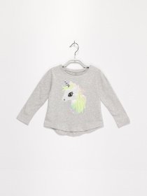 Лонгслив H&M модель 0806190_сірий комб. Фото