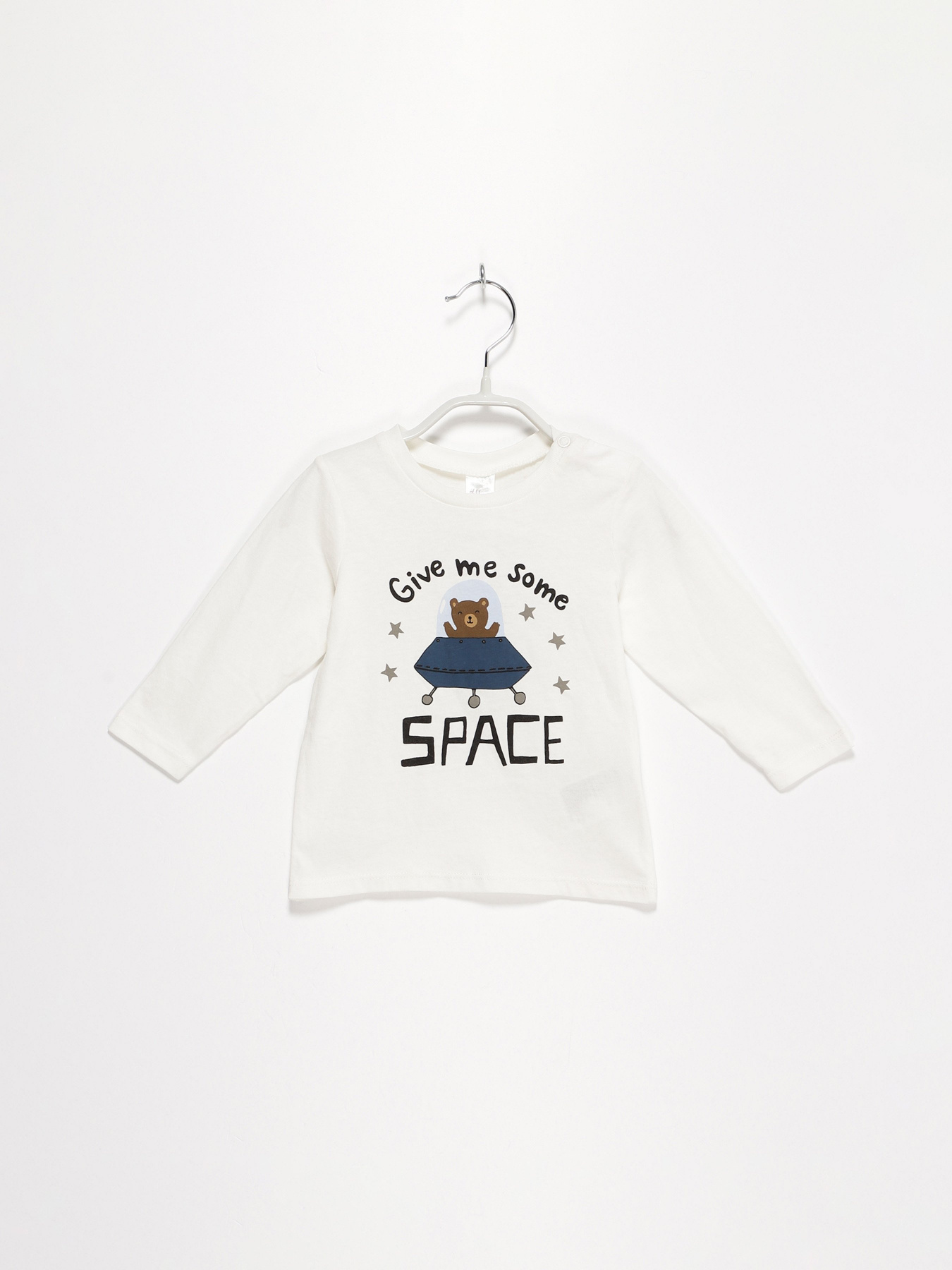 Лонгслив H&M модель 0808796_білий комб. Фото