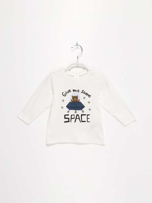 Лонгслив H&M модель 0808796_білий комб. Фото