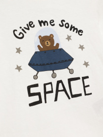 Лонгслив H&M модель 0808796_білий комб. Фото