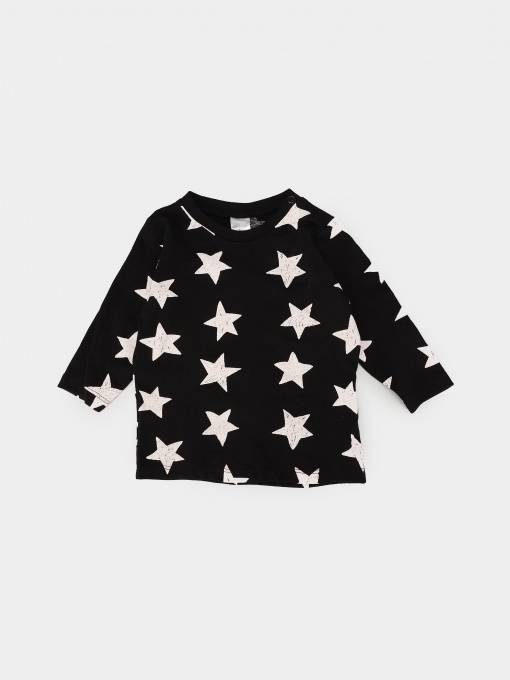 Лонгслів H&M модель 0808796_чорний комб. Фото