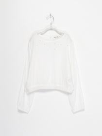 Блуза H&M модель 0812826_білий Фото