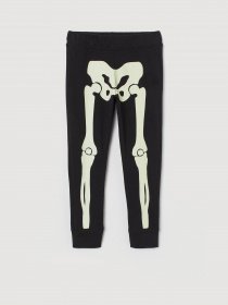 Брюки H&M модель 0768241_чорний з білим Фото