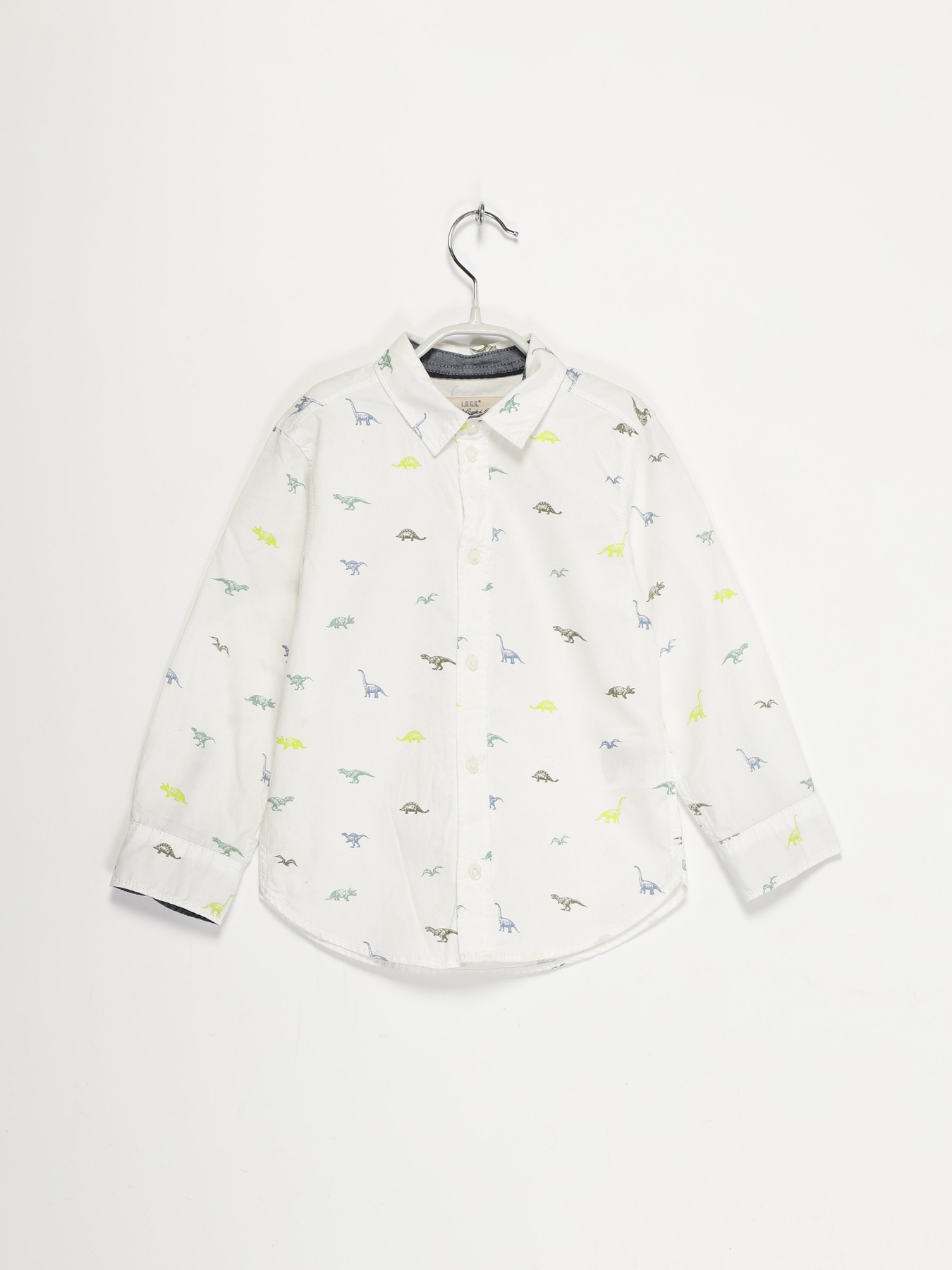 Рубашка H&M модель 0813060_білий комб. Фото