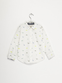 Рубашка H&M модель 0813060_білий комб. Фото