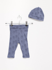 Брюки повседневные H&M модель 08142995_синій комб. Фото