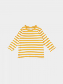 Лонгслив H&M модель 0818086_жовтий з білим Фото