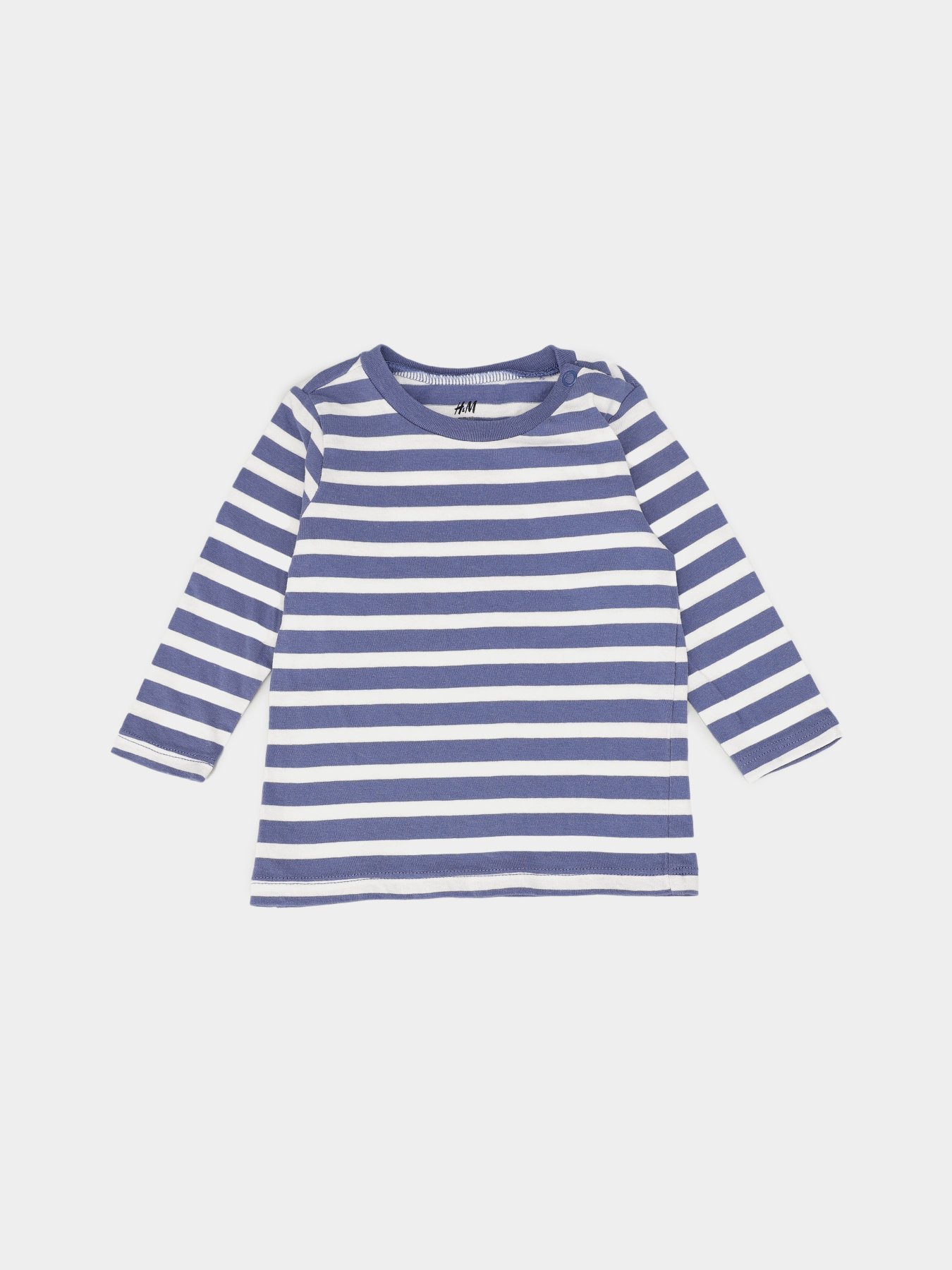 Лонгслив H&M модель 0818086_синій з білим Фото