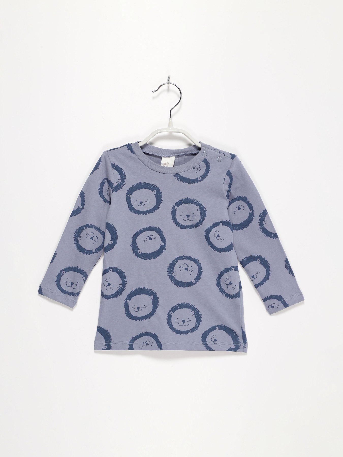 Лонгслив H&M модель 0818086_синій комб. Фото