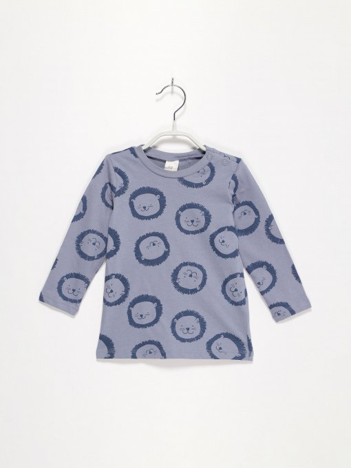 Лонгслив H&M модель 0818086_синій комб. Фото