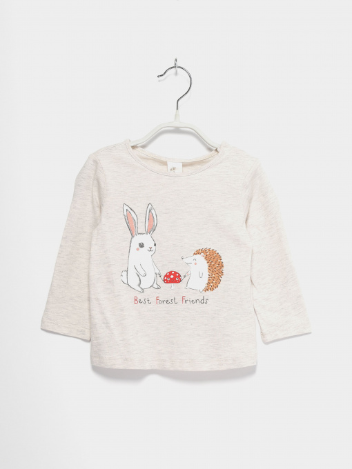 Лонгслів H&M модель 0824146_с.сірий комб. Фото