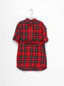 Платье мини H&M модель 0850784_червоний комб. Фото