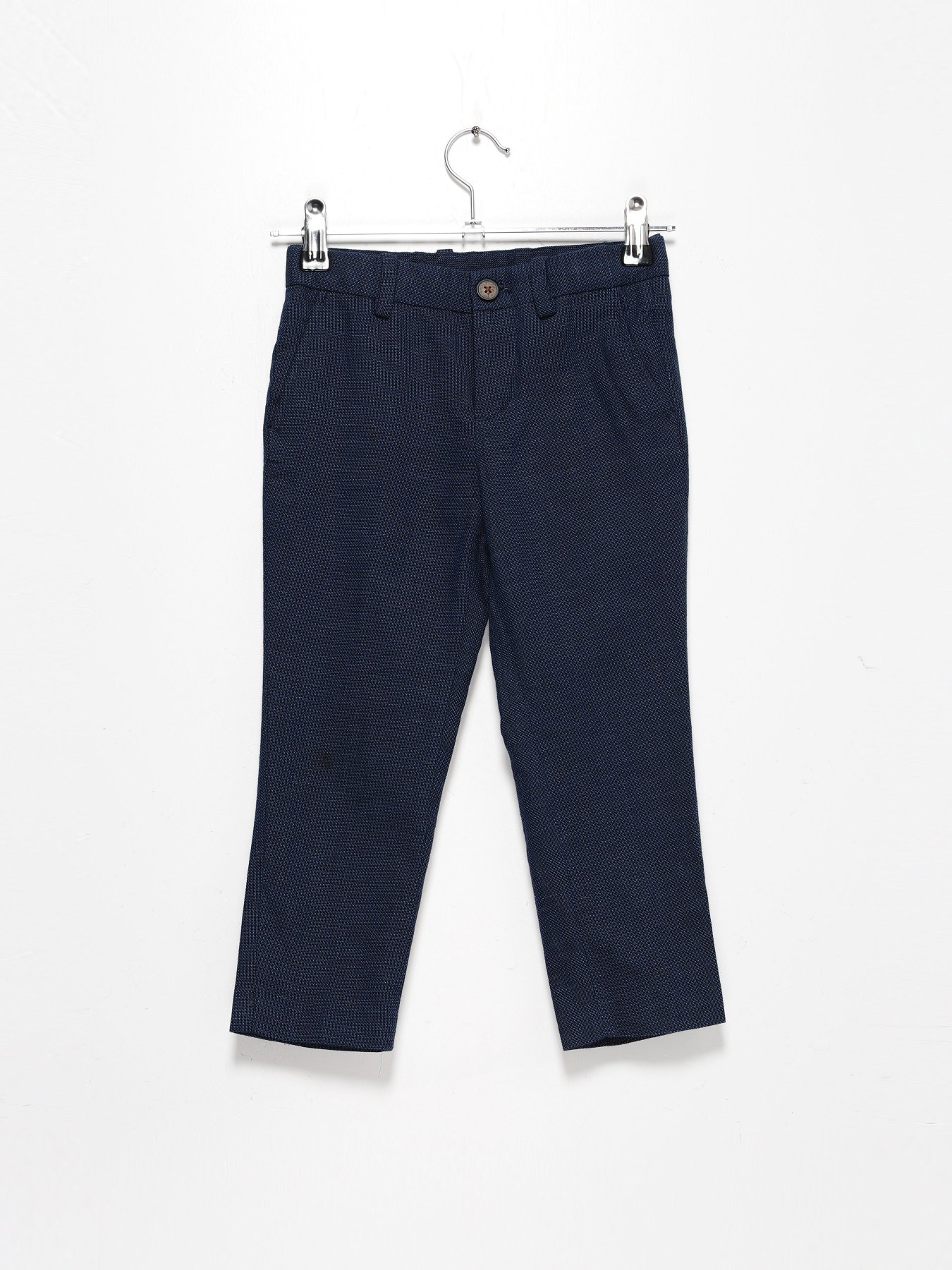 Брюки повседневные H&M модель 0692846_т.синій комб. Фото