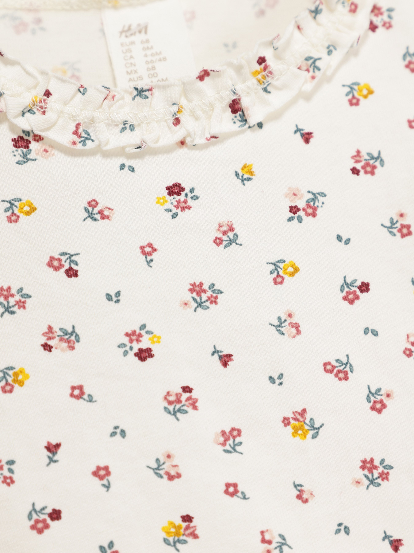 Лонгслив H&M модель 0865787_білий комб. Фото