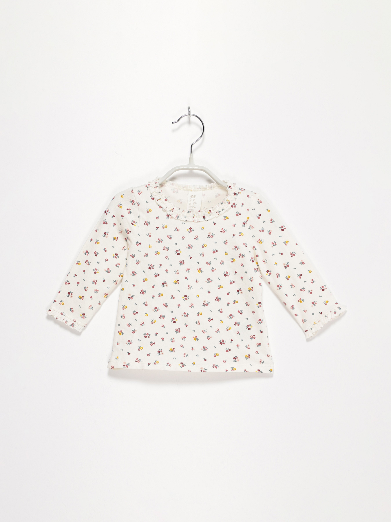 Лонгслив H&M модель 0865787_білий комб. Фото