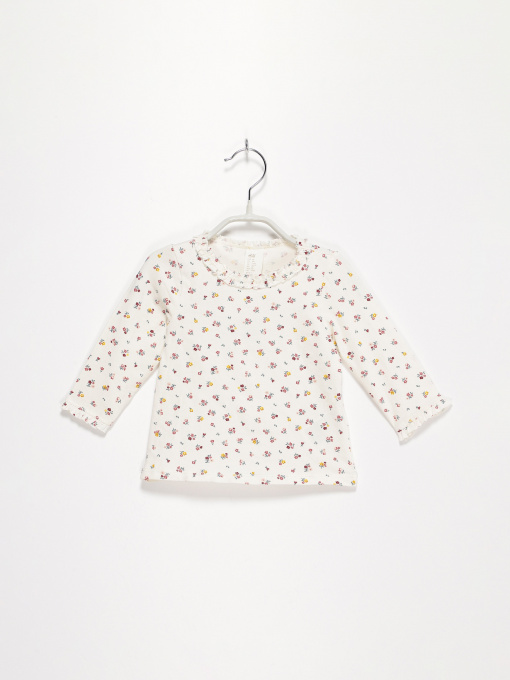 Лонгслив H&M модель 0865787_білий комб. Фото