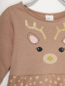 Платье мини H&M модель 0865791_коричневий комб. Фото