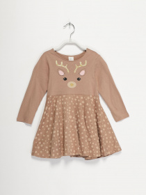 Платье мини H&M модель 0865791_коричневий комб. Фото