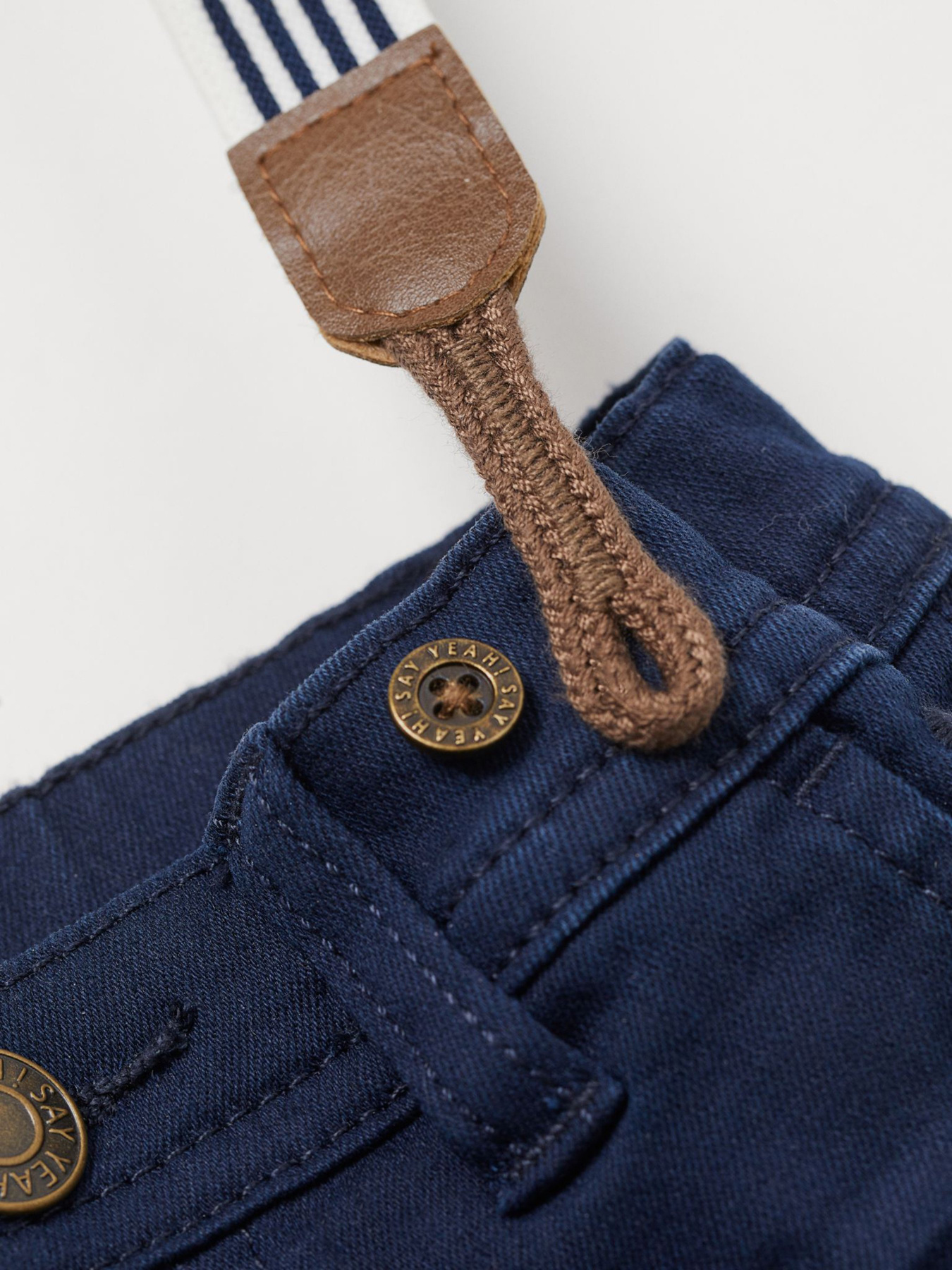 Брюки повседневные H&M модель 0808287_т.синій Фото