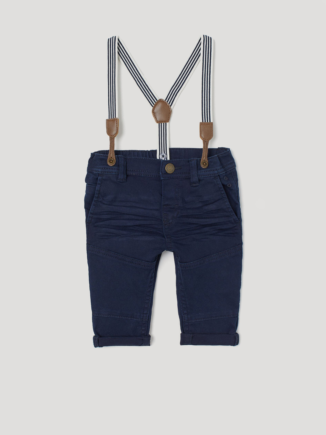 Брюки повседневные H&M модель 0808287_т.синій Фото